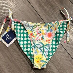 Roller Rabbit x Target Star Geo/Reversible Side Tie Bikini Bottom NWT
